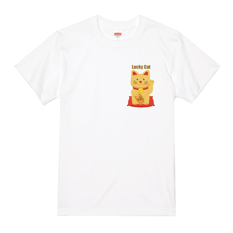 福呼びイエロー招き猫T_ky0062